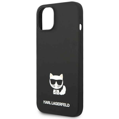 Originalus dėklas Karl Lagerfeld KLHCP14MSLCTBK iPhone 14 Plus 6.7 hardcase Juodas Silicone Choupette Body 5