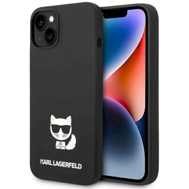 Originalus dėklas Karl Lagerfeld KLHCP14MSLCTBK iPhone 14 Plus 6.7 hardcase Juodas Silicone Choupette Body