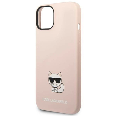 Originalus dėklas Karl Lagerfeld KLHCP14MSLCTPI iPhone 14 Plus 6.7 hardcase light rožinis / light rožinis Silicone Choupette Body 5