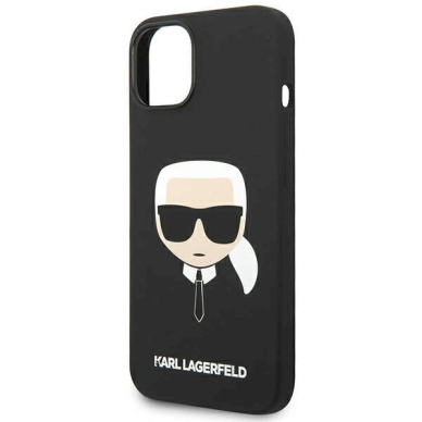 Originalus dėklas Karl Lagerfeld KLHCP14MSLKHBK iPhone 14 Plus 6.7 hardcase Juodas Silicone Karl`s Head 5