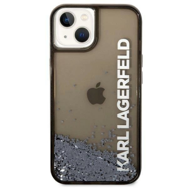 Originalus dėklas Karl Lagerfeld KLHCP14SLCKVK iPhone 14 6.1 Juodas hardcase Liquid Glitter Elong 2