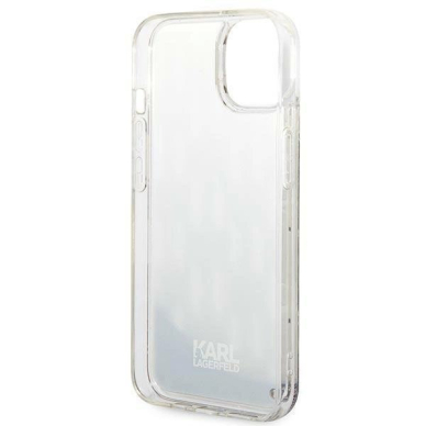 Originalus dėklas Karl Lagerfeld KLHCP14SLMNMS iPhone 14 6.1 hardcase silver / silver Liquid Glitter Monogram 6