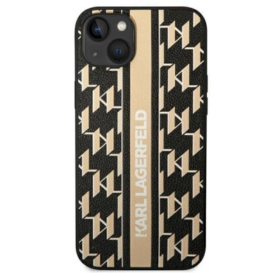 Originalus dėklas Karl Lagerfeld KLHCP14SPGKLSKW iPhone 14 6.1 hardcase Rudas / Rudas Monogram Stripe 2