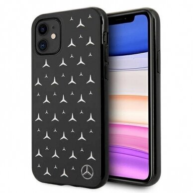 Originalus dėklas Mercedes MEHCN61ESPBK iPhone 11 6,1" / Xr  Juodas hardcase Silver Stars Pattern