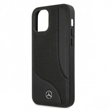 Originalus dėklas Mercedes MEHCP12LCDOBK iPhone 12 Pro Max 6,7"  Juodas hardcase Leather Perforated Area 5