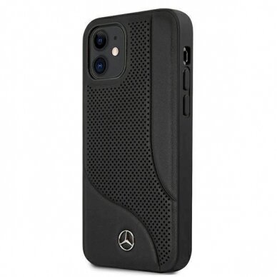 Originalus dėklas Mercedes MEHCP12SCDOBK iPhone 12 mini 5,4"  Juodas hardcase Leather Perforated Area 1