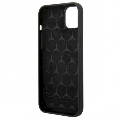 Originalus dėklas Mercedes Silicone Line case skirta iPhone 14 - Juodas 3