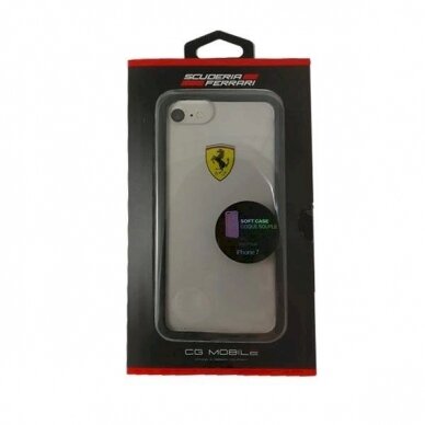 Originalus Ferrari dėklas  Hardcase FEHCRFP7BK iPhone 7/8 /SE 2020 / SE 2022 Permatomas/Juodas 1