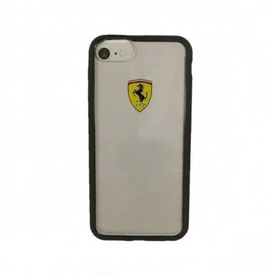 Originalus Ferrari dėklas  Hardcase FEHCRFP7BK iPhone 7/8 /SE 2020 / SE 2022 Permatomas/Juodas