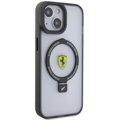 Originalus Ferrari dėklas  Ring Stand 2023 Collection MagSafe Case for iPhone 15 Plus / 14 Plus - Permatomas 3