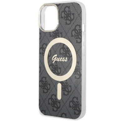 Originalus Guess dėklas 4G MagSafe case for iPhone 14 - Juodas 3