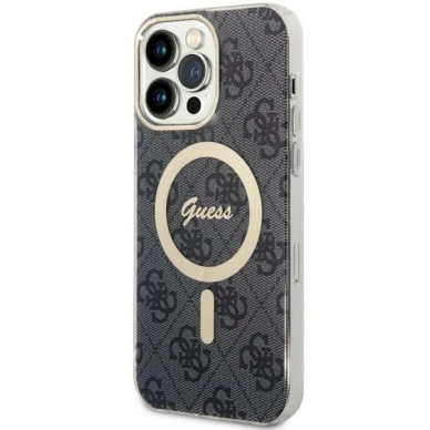 Originalus Guess dėklas 4G MagSafe case for iPhone 14 Pro Max - Juodas