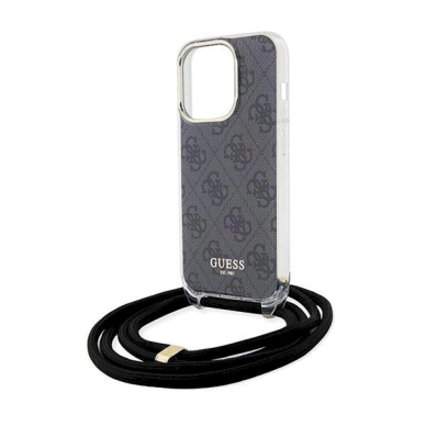 Originalus Guess dėklas Crossbody Cord 4G Print case for iPhone 15 Pro Max - Juodas 4