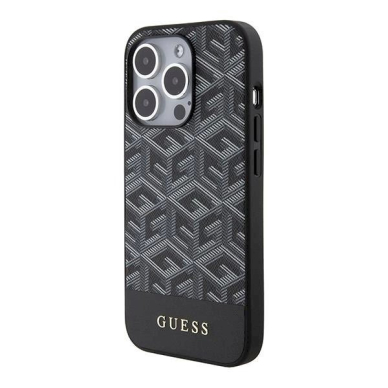 Originalus Guess dėklas GCube Stripes MagSafe case for iPhone 15 Pro - Juodas 1