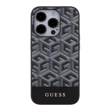 Originalus Guess dėklas GCube Stripes MagSafe case for iPhone 15 Pro - Juodas 2