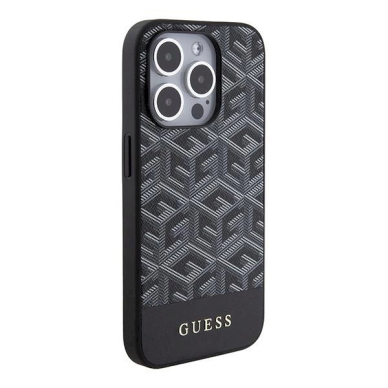 Originalus Guess dėklas GCube Stripes MagSafe case for iPhone 15 Pro - Juodas 3