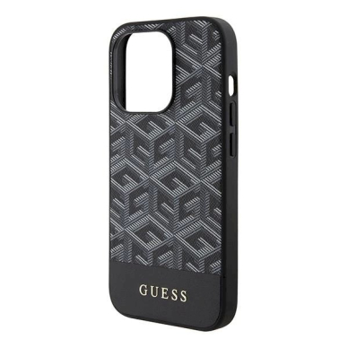 Originalus Guess dėklas GCube Stripes MagSafe case for iPhone 15 Pro - Juodas 5