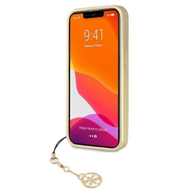 Originalus Guess dėklas GUHCP13LGF4GBR iPhone 13 Pro / 13 6.1 &quot;Rudas / Rudas hardcase 4G Charms Collection 4