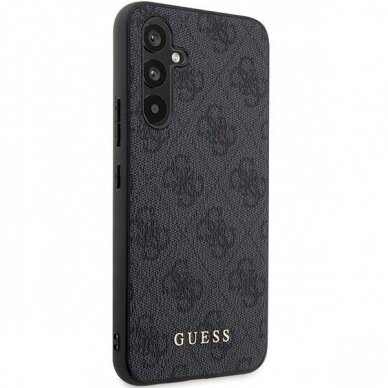 Originalus Guess dėklas GUHCS23FEG4GFGR S23 FE S711 Pilkas/Pilkas hardcase 4G Metal Auksinis Logo 3