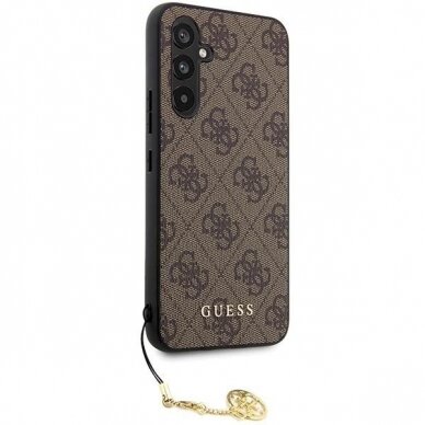 Originalus Guess dėklas GUHCS23FEGF4GBR S23 FE S711 Rudas/Rudas hardcase 4G Charms Collection 2