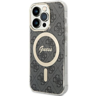 Originalus Guess dėklas IML 4G MagSafe case for iPhone 15 Pro Max - Juodas