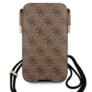 Originalus Guess dėklas Phone bag GUHCP12M4GPSBR 6.1  Rudas/Rudas 4G Metal Logo 2