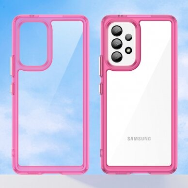 Dėklas Outer Space Case Samsung Galaxy A53 5G rožiniais kraštais 7