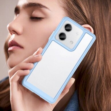 Dėklas Outer Space Case with gel frame for Xiaomi Redmi Note 13 Pro+ - Mėlynas 6