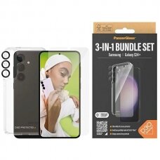 PanzerGlass Bundle 3in1 set Permatomas Dėklas + Plėvelė + kameros apsauga Samsung Galaxy S24+