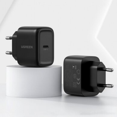 Pakrovėjas Ugreen USB Type C 25W Power Delivery + USB Type C kabelis 2m Juodas (50581) 6