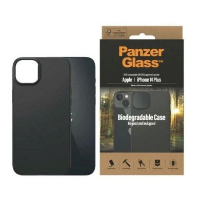 PanzerGlass Biodegradable Dėklas iPhone 14 Plus / 15 Plus - Juodas