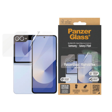 PanzerGlass Bundle 2in1 foil + Apsauginis stiklas Samsung Galaxy Z Flip 6 2