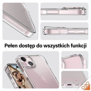 PanzerGlass Bundle 3in1 set Permatomas Dėklas + Plėvelė + kameros apsauga iPhone 15 6