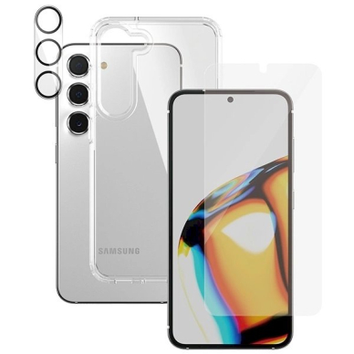 PanzerGlass Bundle 3in1 Skaidrus Dėklas + plėvelė + Camera Protector Samsung Galaxy S23 1