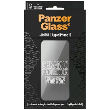 PanzerGlass Ceramic Protection ceramic apsauginis stiklas iPhone 15 positioner 3