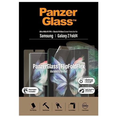 PanzerGlass Classic Fit Ultra-Wide Anti-Bacterial Apsauginis stiklas Samsung Galaxy Z Fold4 2