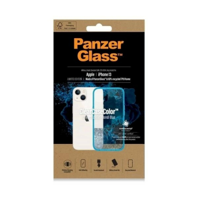 PanzerGlass antibacterial dėklas  Military Grade certificate iPhone 13 / 14 / 15 - Permatomas blue 4