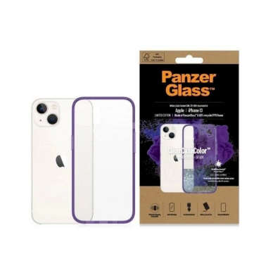 PanzerGlass antibacterial dėklas  Military Grade certificate iPhone 13 / 14 / 15 - Permatomas violetinis