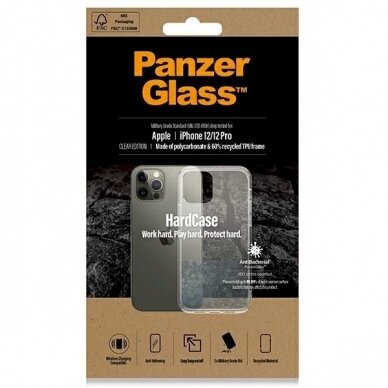 PanzerGlass Dėklas  Military Grade certified Dėklas iPhone 12 / 12 Pro - Permatomas 5