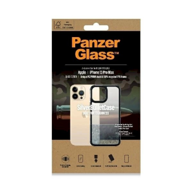 PanzerGlass Dėklas  Military Grade certified Dėklas iPhone 13 Pro Max - Permatomas Juodas 2