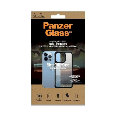 PanzerGlass Dėklas  Military Grade certified Dėklas iPhone 13 Pro - Permatomas Juodas 2