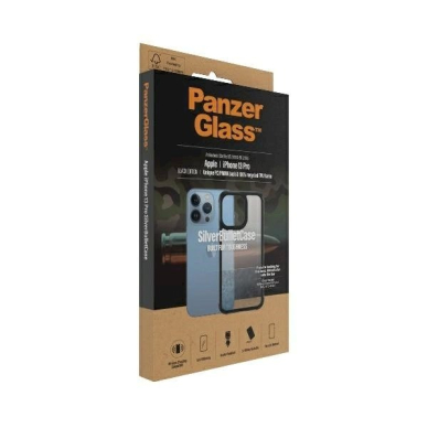 PanzerGlass Dėklas  Military Grade certified Dėklas iPhone 13 Pro - Permatomas Juodas 3