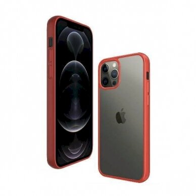 PanzerGlass Dėklas iPhone 12 Pro Max - Permatomas red 2