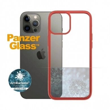 PanzerGlass Dėklas iPhone 12 Pro Max - Permatomas red 4