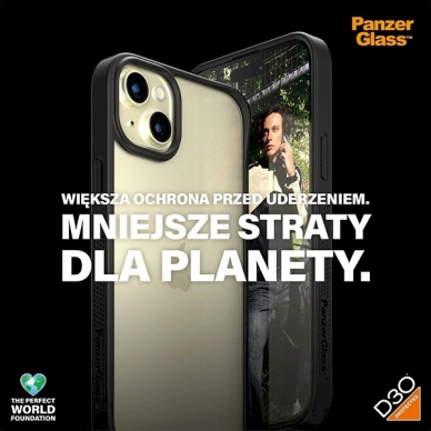 PanzerGlass Dėklas iPhone 15 Plus / 14 PlusMilitary Grade Certification - Clear  Juodas 5