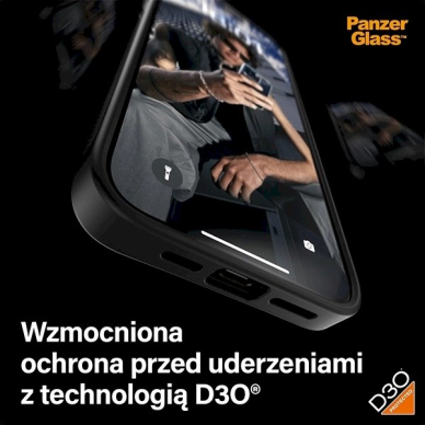 PanzerGlass SkaidrusDėklas Dėklas iPhone 15 Pro Max Military Grade Certification - Skaidrus and Juodas 6