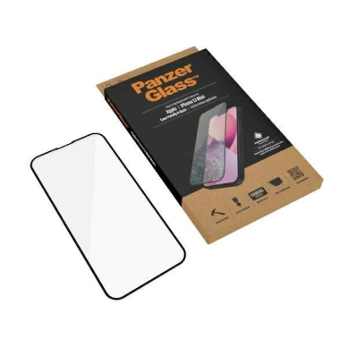 PanzerGlass E2E Microfracture antibacterial Apsauginis stiklas iPhone 13 mini -Juodas  4