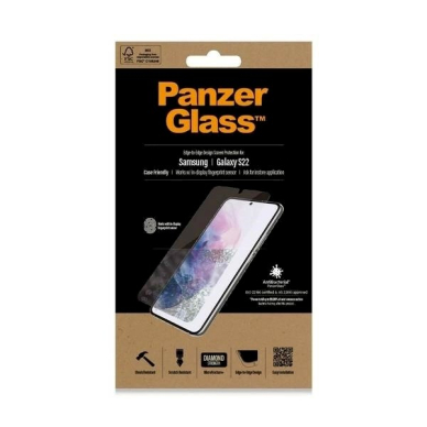 PanzerGlass E2E Microfracture antibacterial Apsauginis stiklas Samsung Galaxy S22 -Juodas  3