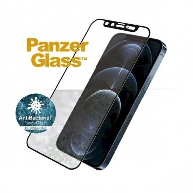 PanzerGlass E2E Microfracture Antibacterial Kameros apsauga Swarovsky Crystal iPhone 12 Pro Max -Juodas  1