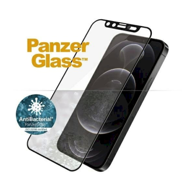 PanzerGlass E2E Microfracture Antibacterial Glass Camera Protector iPhone 12 / 12 Pro - Juodas Frame 1